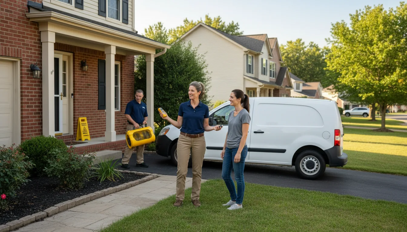 Residential water damage restoration in Huntington Mills, PA